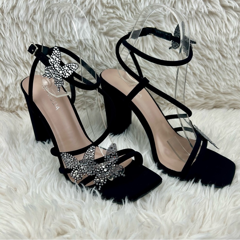 WOMEN'S BUTTERFLY ANKLE STRAP HEEL (AGATHA-8) - Picture 3 of 5